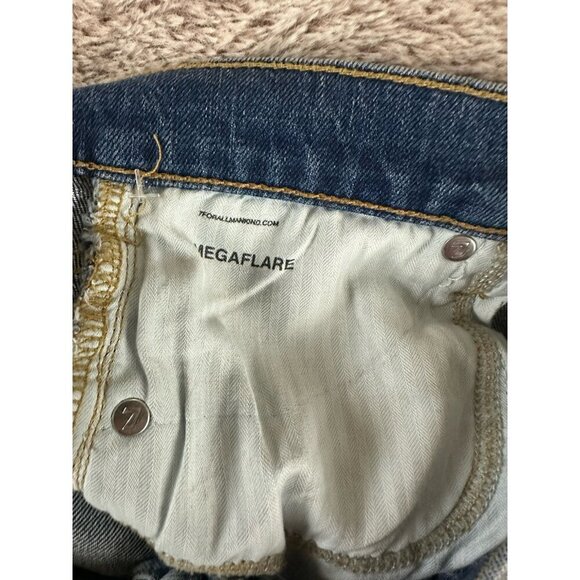 7 For All Mankind Megaflare Womens Jeans Medium Wash High Rise Size 27 NEW NWT - Picture 10 of 16